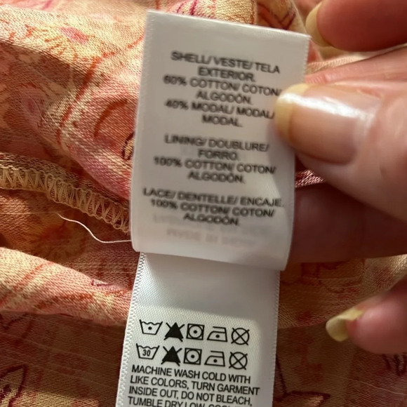 Lucky Brand orange boho midi dress size X small - Picture 12 of 14